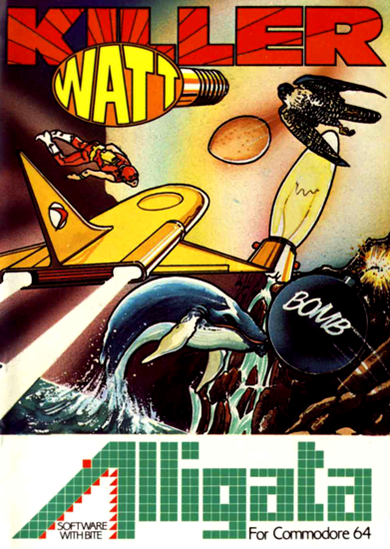 Killer Watt box art for Commodore 64